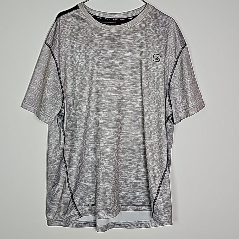 And1 silver and black XL athletic short sleeve shirt